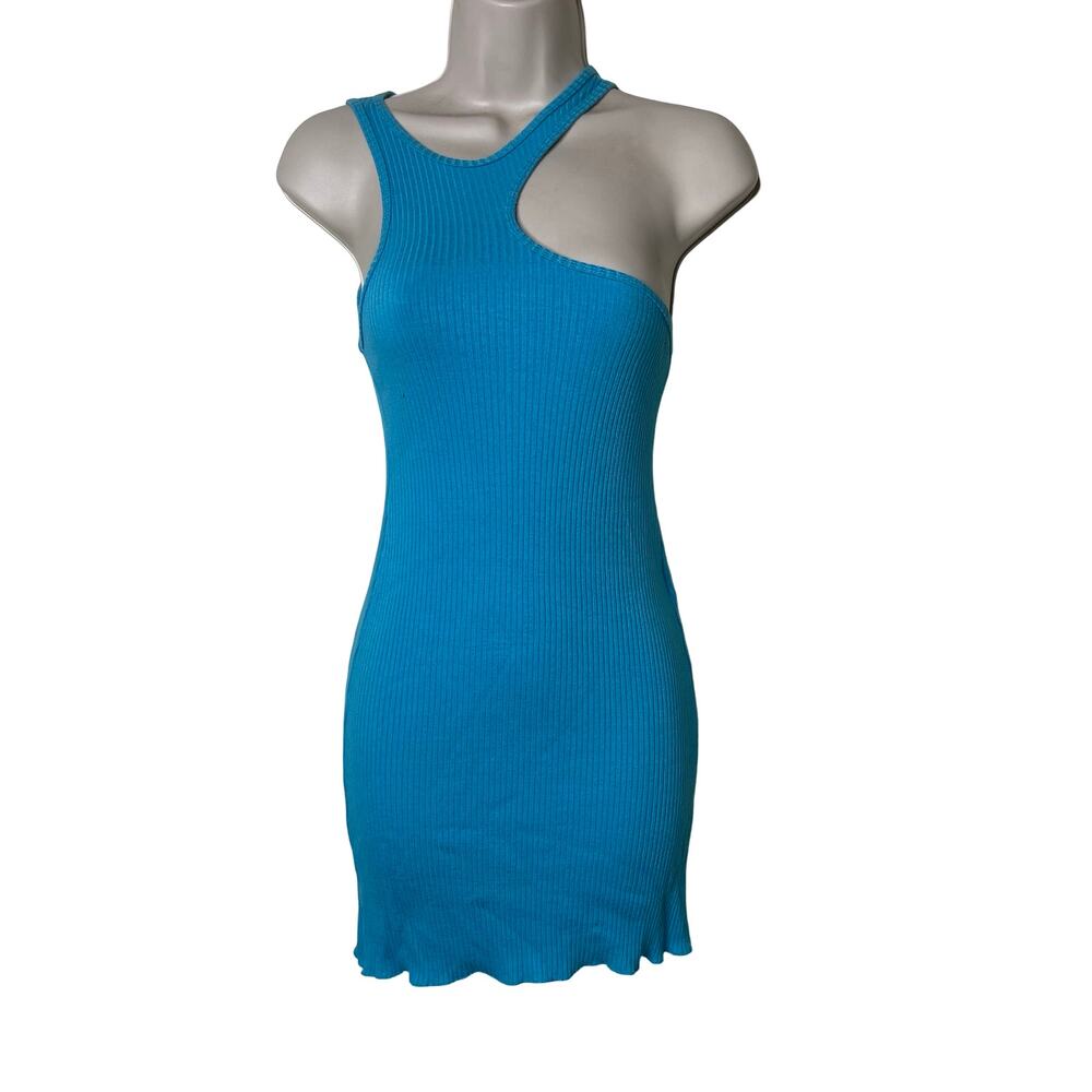 Simon Miller Mawga Asymmetric Tank Ribbed Mini Dress sz S